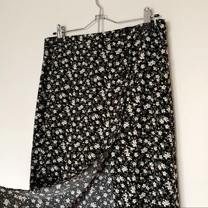 Reformation Jaime Floral Midi Skirt with Side Slit